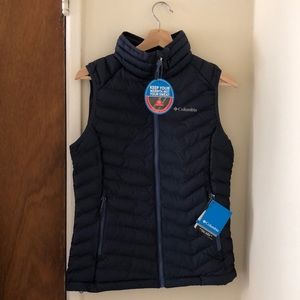 NWT Columbia thermal puffer vest, navy blue size M